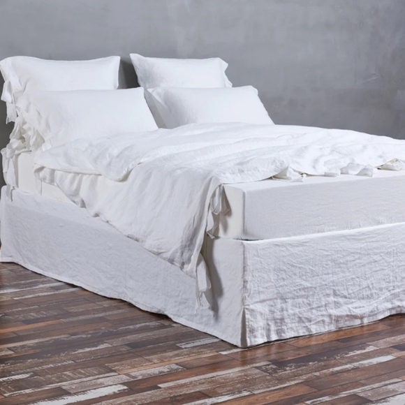 Linenshed Bedding Linenshed Four Sided Linen Bedskirt King 4 Drop Poshmark